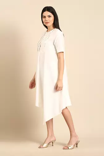 Ivory cotton dress