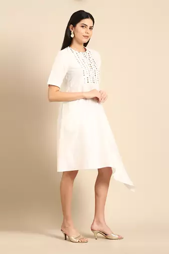 Ivory cotton dress