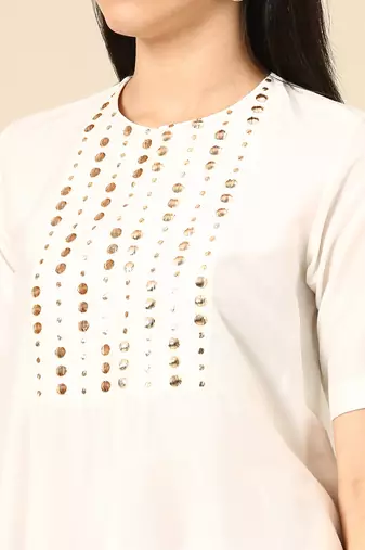 Ivory cotton dress
