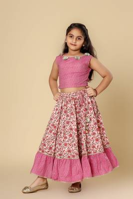 Girls Festive Lehenga Choli & Dupatta Set 3