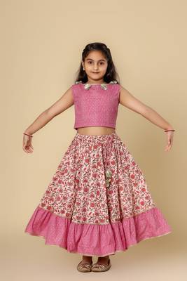 Girls Festive Lehenga Choli & Dupatta Set 4