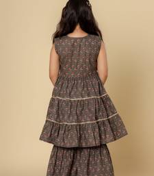 Girls Festive Kurta & Sharara Set in Cotton