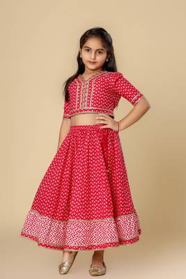 Girls Festive Lehenga Choli & Dupatta Set 3