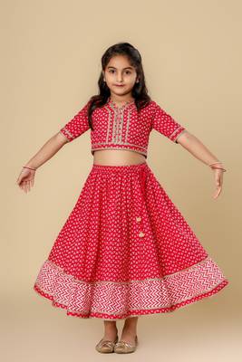 Girls Festive Lehenga Choli & Dupatta Set 4