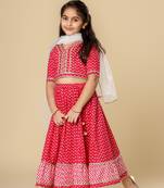 Girls Festive Lehenga Choli & Dupatta Set