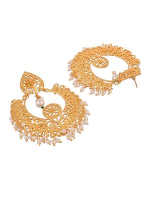 Gold plated ethnic chandbali earrings 3