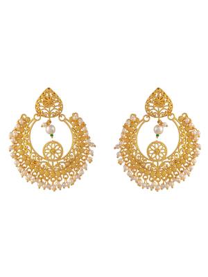 Gold plated ethnic chandbali earrings 4
