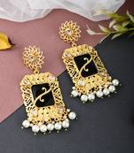 Gold plated filigree traditional earrings