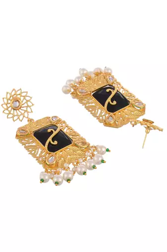 Gold plated filigree traditional earrings