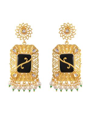 Gold plated filigree traditional earrings 4