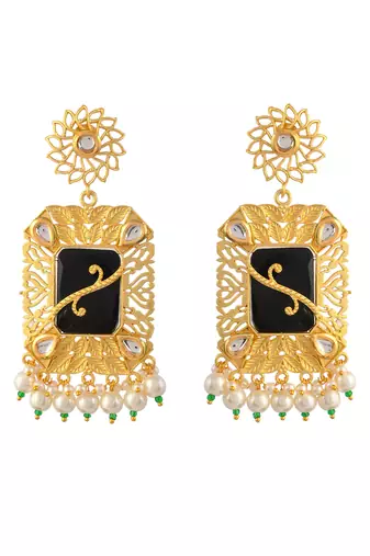 Gold plated filigree traditional earrings