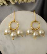 Western pearl beads drop earrings