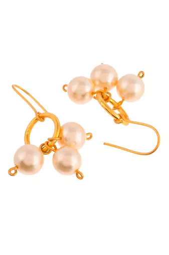 Western pearl beads drop earrings