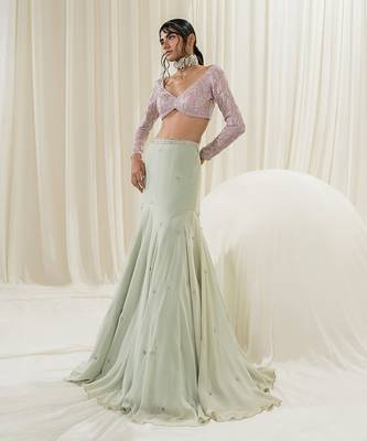 Light Mint Lehenga Set 1