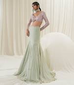 Light Mint Lehenga Set