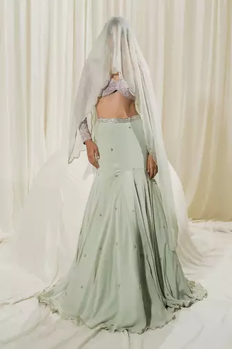 Light Mint Lehenga Set