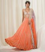 Orange Lehenga Set