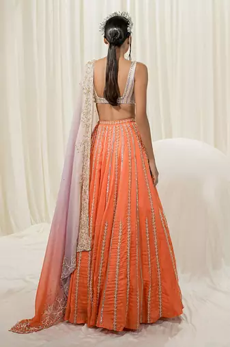 Orange Lehenga Set