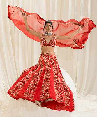 Red Lehenga Set 4
