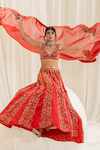 Red Lehenga Set