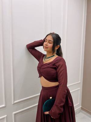Pure Soft Fox Georgette Fabric Lehengha Choli, With Fancy Stitched Blouse And Dupatta  7