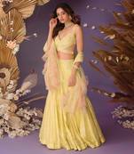 Cannery Yellow Lehenga Set With Dupatta