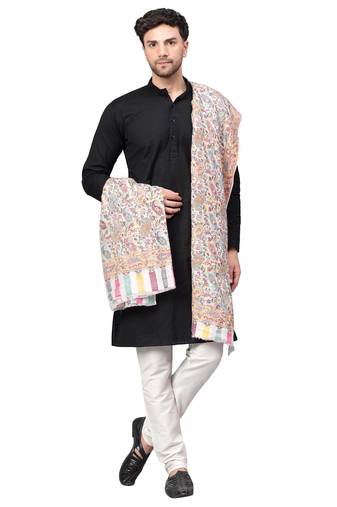 Mizash Mens kanni jaal fine wool, pure, luxury Supreme shawl,soft,pashmina