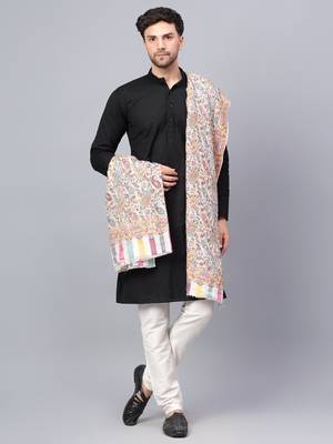 Mizash Mens kanni jaal fine wool, pure, luxury Supreme shawl,soft,pashmina 2