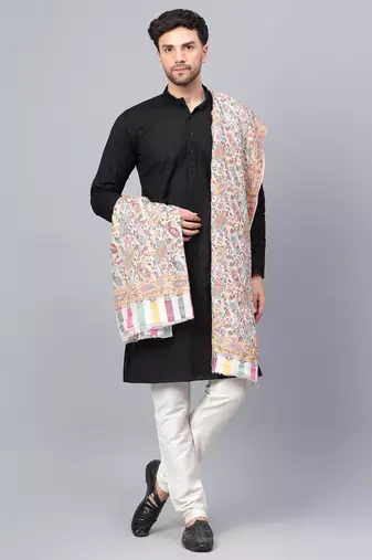 Mizash Mens kanni jaal fine wool, pure, luxury Supreme shawl,soft,pashmina