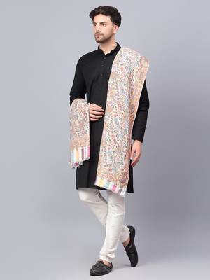 Mizash Mens kanni jaal fine wool, pure, luxury Supreme shawl,soft,pashmina 4