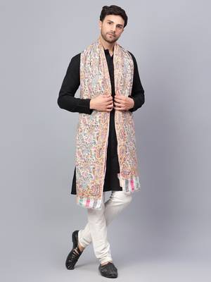 Mizash Mens kanni jaal fine wool, pure, luxury Supreme shawl,soft,pashmina 5