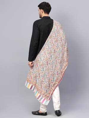 Mizash Mens kanni jaal fine wool, pure, luxury Supreme shawl,soft,pashmina 6