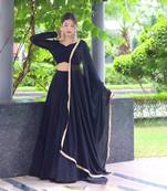 Pure Soft Fox Georgette Fabric Lehengha Choli, With Fancy Stitched Blouse And Dupatta 