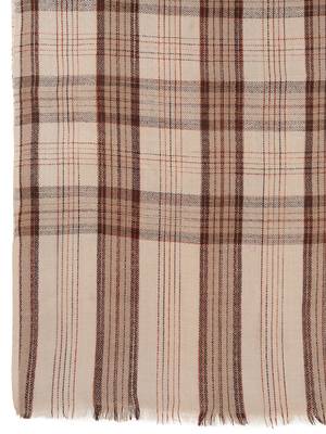 Mens Fine Wool Self Textured Check Lohi / Shawl 6