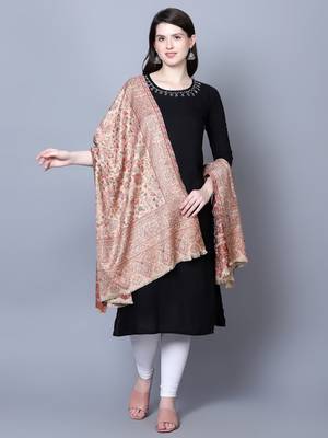Women Kashmiri Kaani Jaal Woven Shawl 3