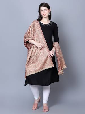 Women Kashmiri Kaani Jaal Woven Shawl 5