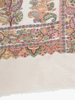 Mizash Women Fine wool Pashmina Beige shawl 3