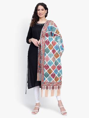 Women Fine Wool Pashmina Kalamkari Jaal Luxury Shawl 3