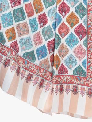 Women Fine Wool Pashmina Kalamkari Jaal Luxury Shawl 4