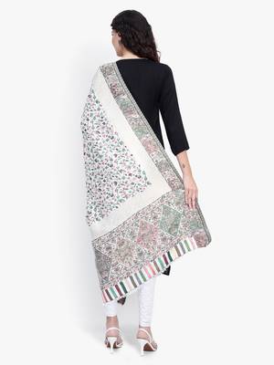 Women Fine Wool Kaani Jaal with zari Pashmins shawl 2