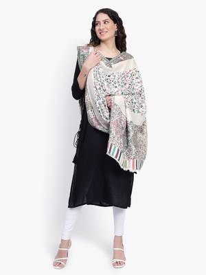 Women Fine Wool Kaani Jaal with zari Pashmins shawl 3