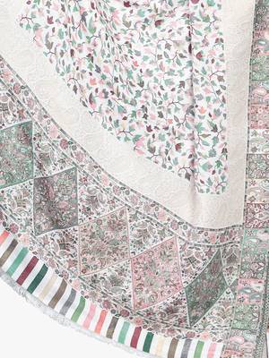 Women Fine Wool Kaani Jaal with zari Pashmins shawl 6