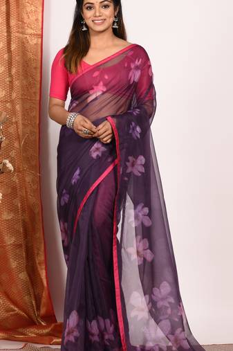 SIMI ORGANZA DIGITAL PRINT SAREE