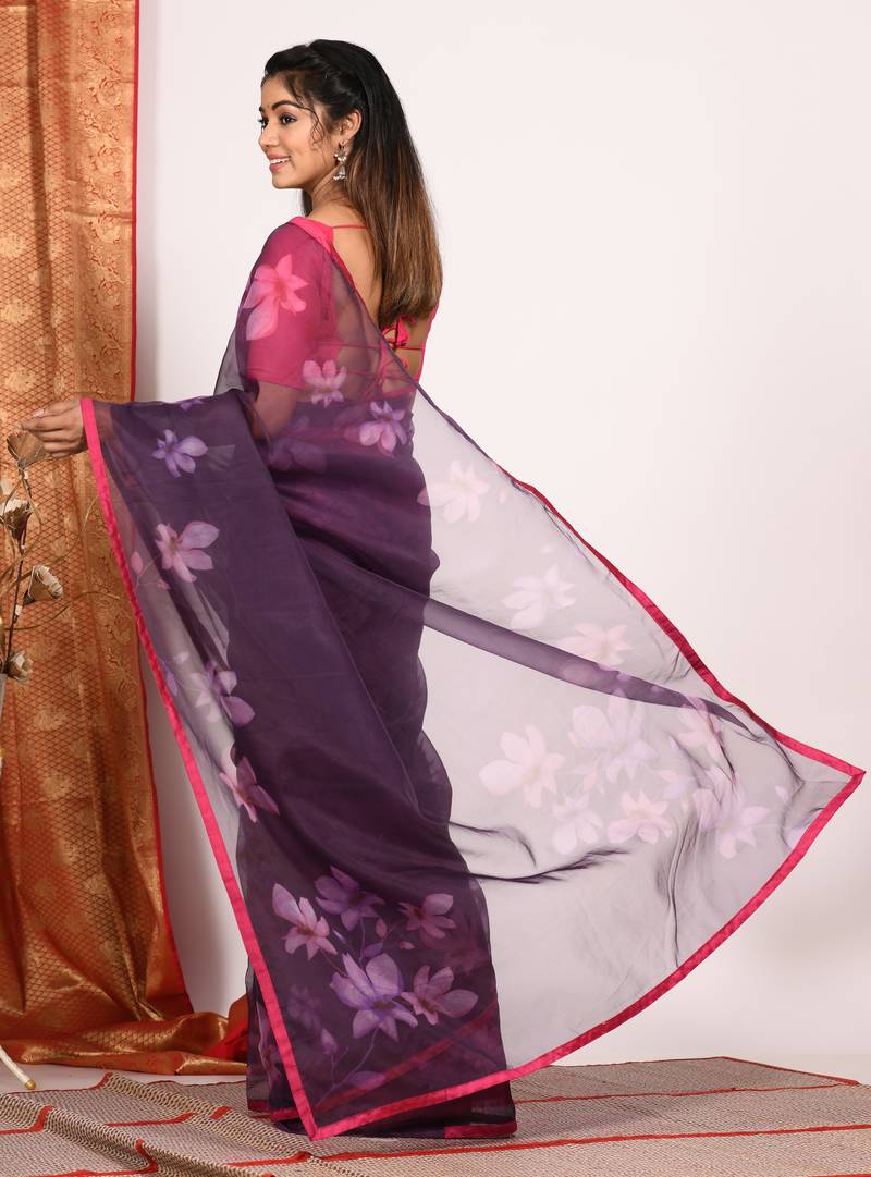 SIMI ORGANZA DIGITAL PRINT SAREE