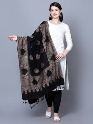 Women Kashimri Paisley Desginer Woven Stole 1