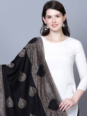 Women Kashimri Paisley Desginer Woven Stole 3