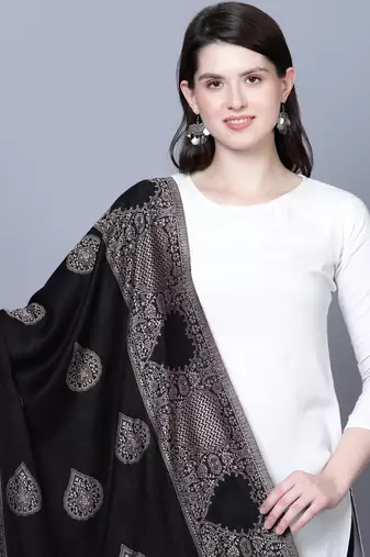 Women Kashimri Paisley Desginer Woven Stole