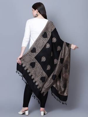 Women Kashimri Paisley Desginer Woven Stole 4