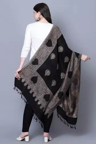 Women Kashimri Paisley Desginer Woven Stole