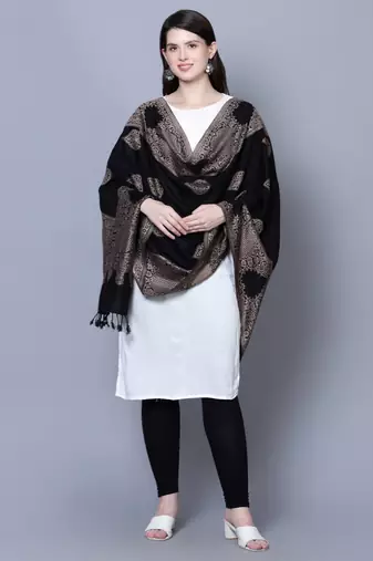 Women Kashimri Paisley Desginer Woven Stole